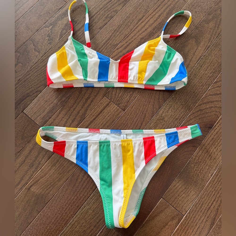 Solid and Striped bikini size Small